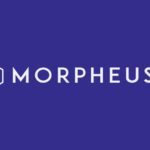 white and blue morpheus8 logo
